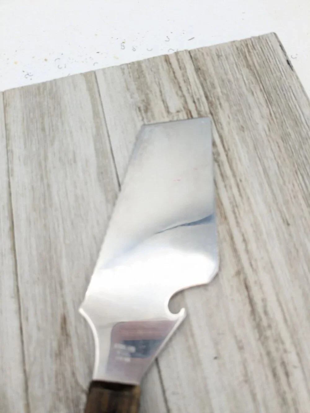Stainless Steel Cake Pie Spatula Server Bottle Opener Cutter Slicer Japan Wood